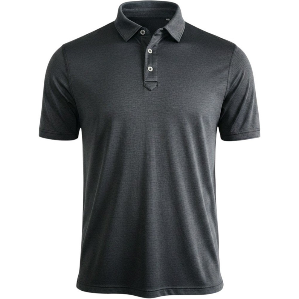 RAFTER C Pearl Snap Polo Shirt Mens Large Black Western Cowboy Golf Performance